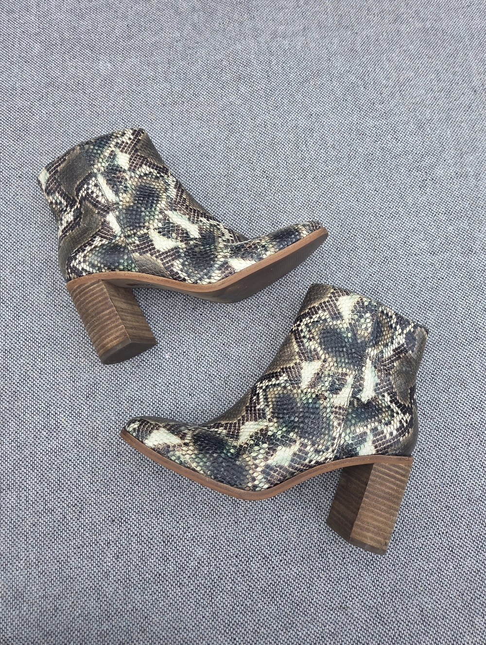 Madewell Snakeskin Leather‎ Ankle Boots Size 7